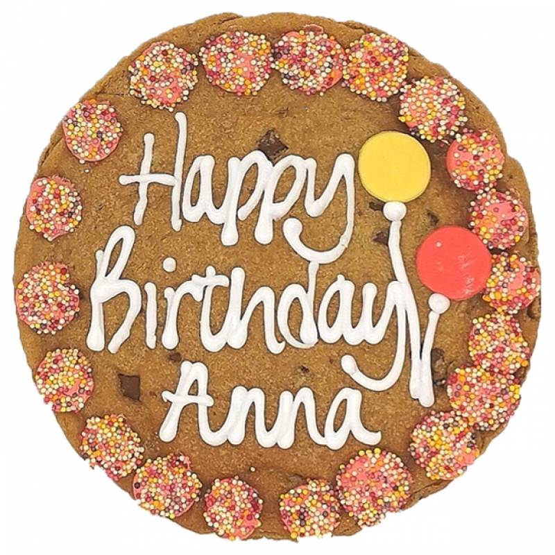 Personalised Giant Pink Birthday Cookie