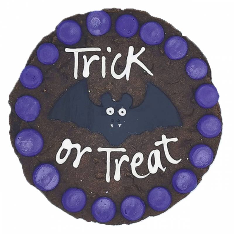 Personalised Giant Halloween 7 Inch Cookie Bat Design