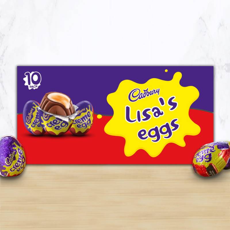 10 Personalised Cadbury Creme Eggs Box