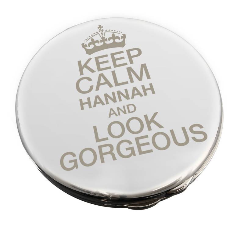 Personalised Keep Calm Compact Mirror