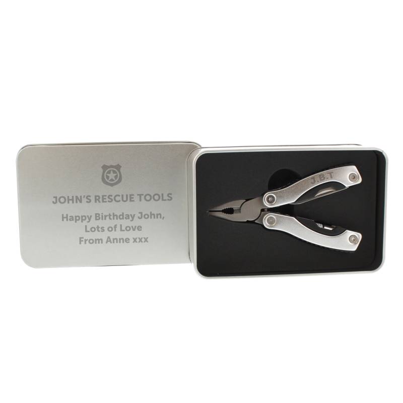 Personalised Shield Motif Stainless Steel Multifunctional Pliers
