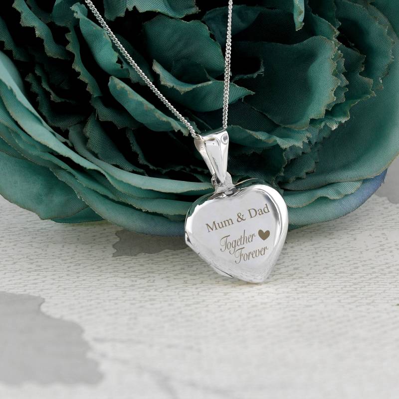 Personalised Sterling Silver 'Together Forever' Heart Locket