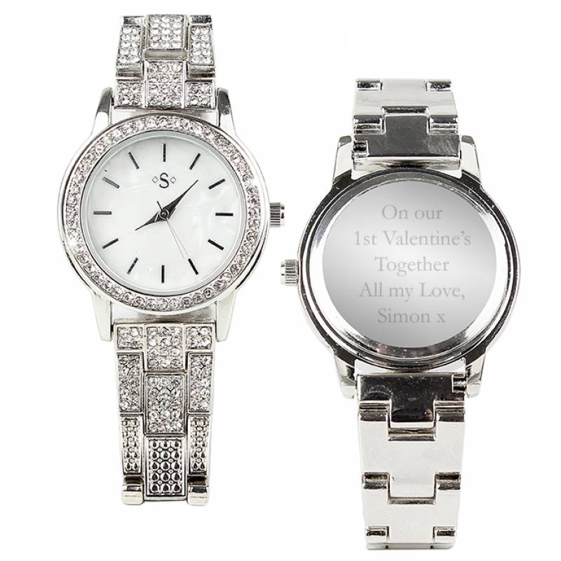 Personalised Diamante Ladies Watch