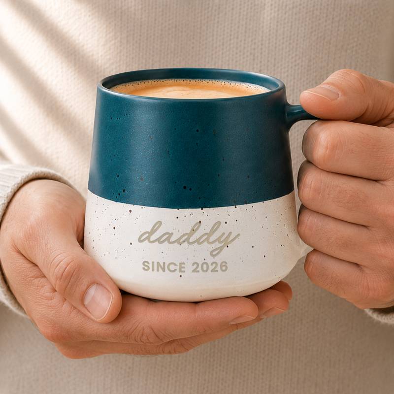 Personalised Message Blue Speckled Ceramic Mug Personalised Message Blue Speckled Ceramic Mug