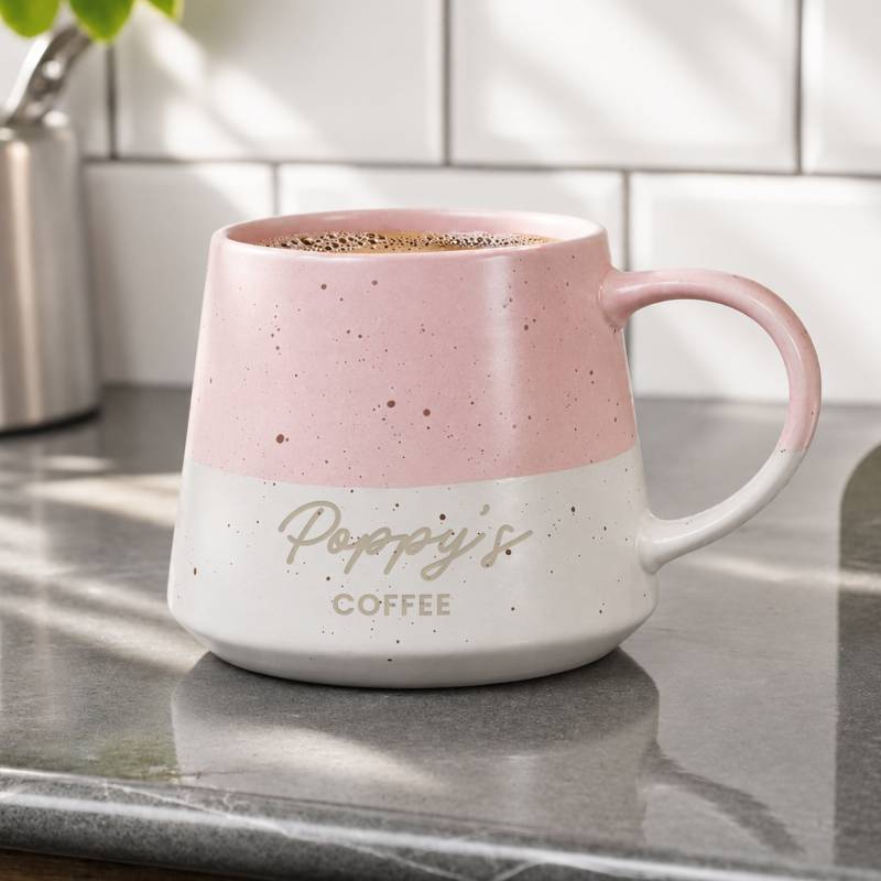 Personalised Message Pink Speckled Ceramic Mug Personalised Message Pink Speckled Ceramic Mug