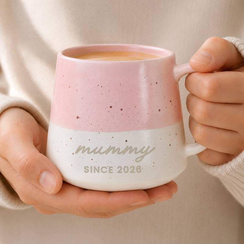 Personalised Message Pink Speckled Ceramic Mug Personalised Message Pink Speckled Ceramic Mug