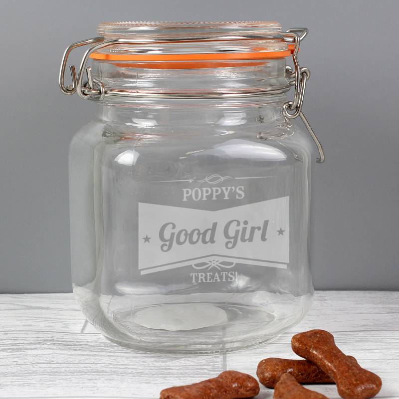 Personalised Retro Label Glass Clip Top Jar