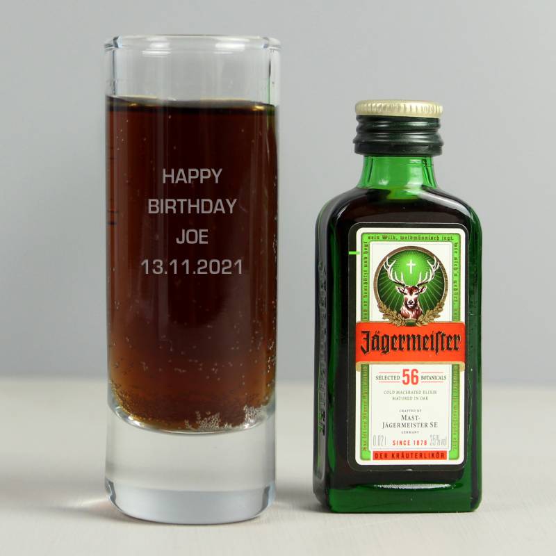 Shot Glass and Mini Jagermeister