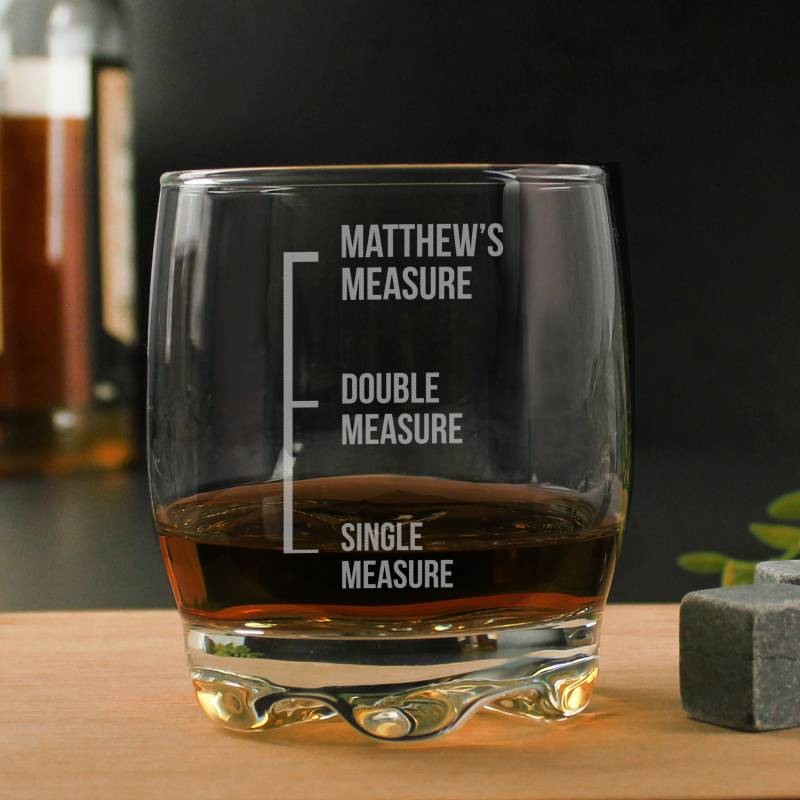 Personalised Measures Whisky Glass