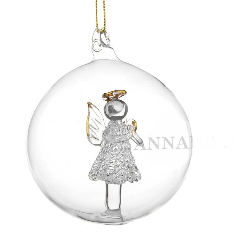 Personalised Angel Glass Bauble