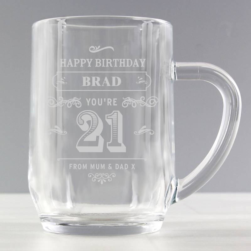 Personalised Birthday Vintage Typography Tankard