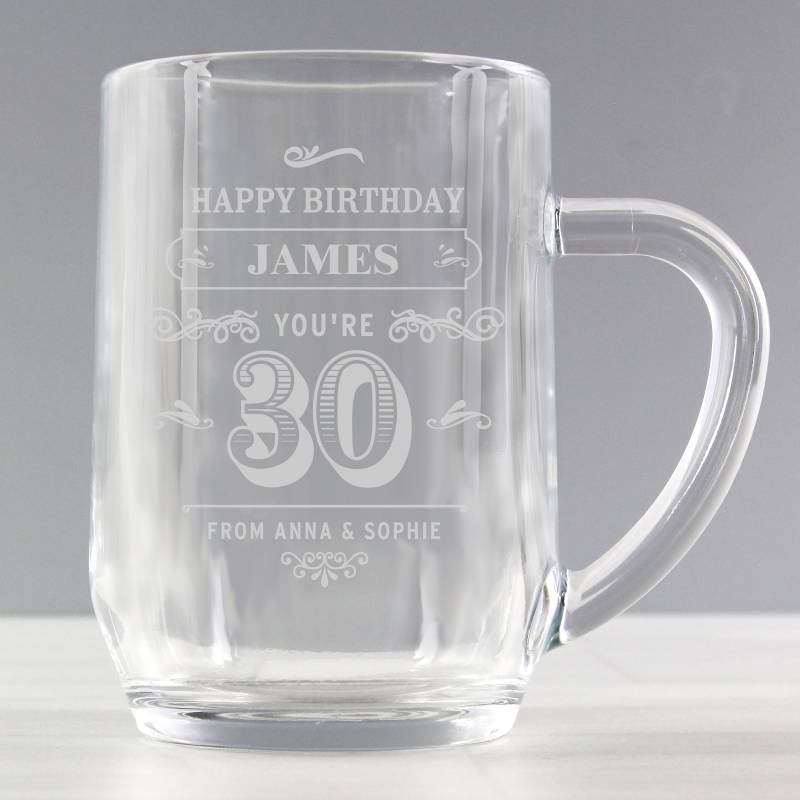 Personalised Birthday Vintage Typography Tankard