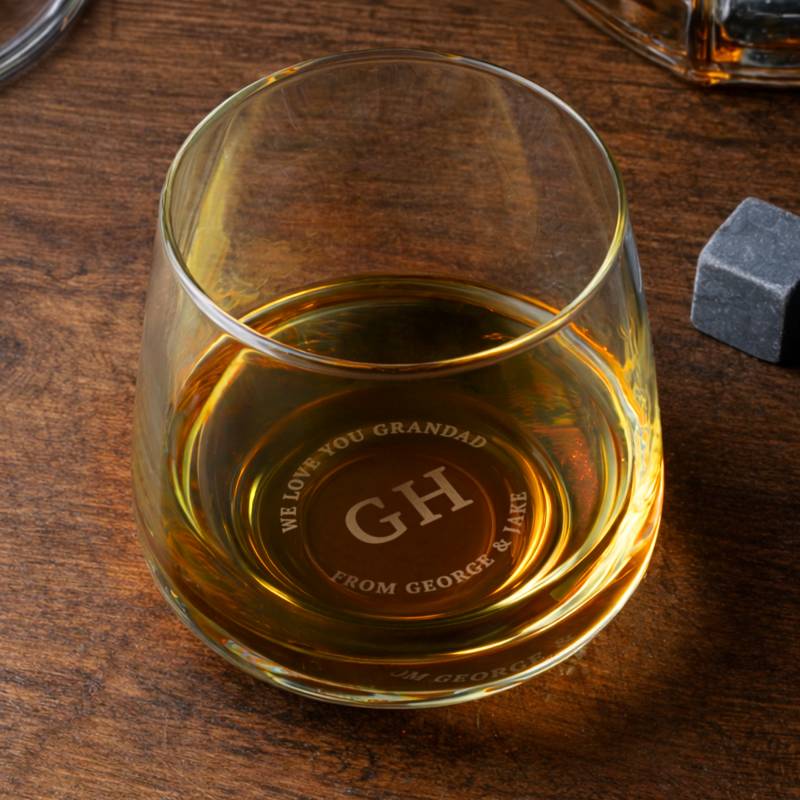 Personalised Base Engraved Initials & Message Tumbler