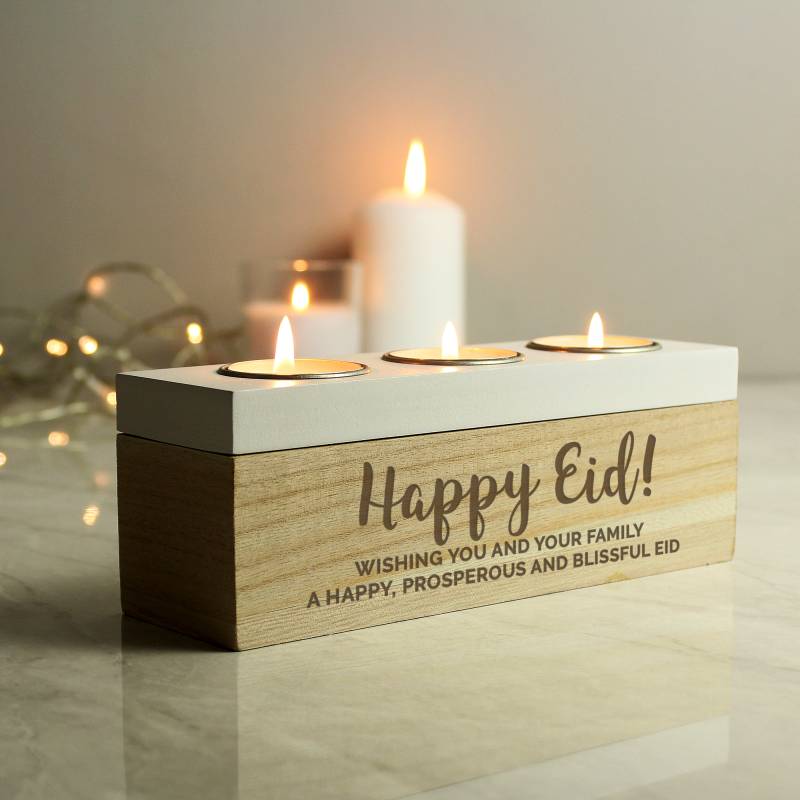 Personalised Married Couple Triple Tea Light Box