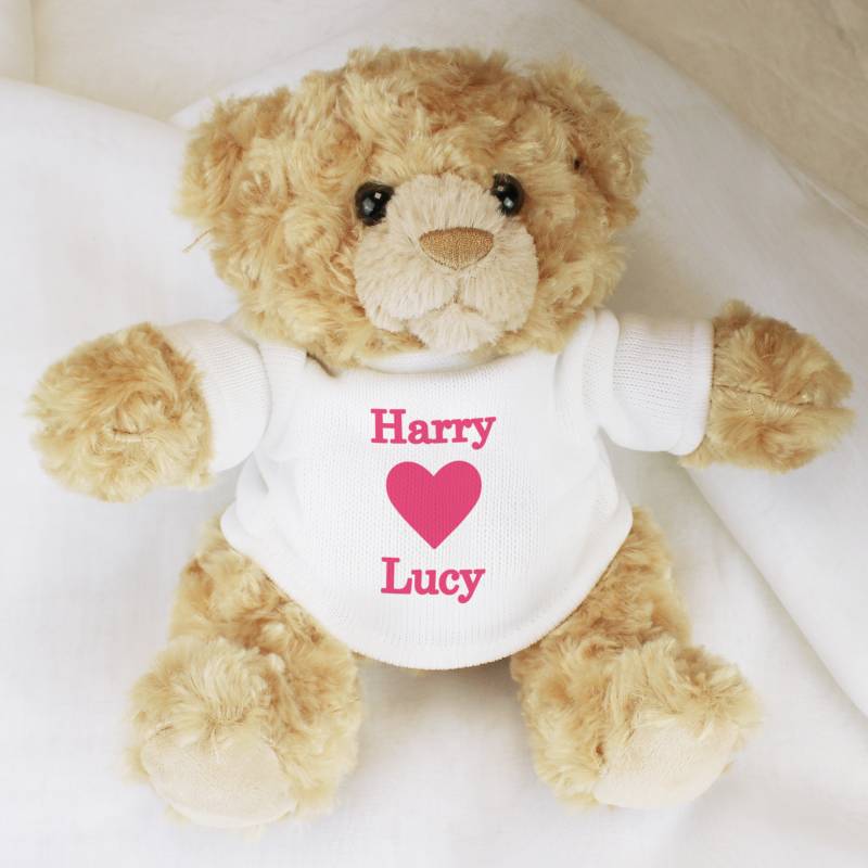 Personalised Love Heart Jumper Bear