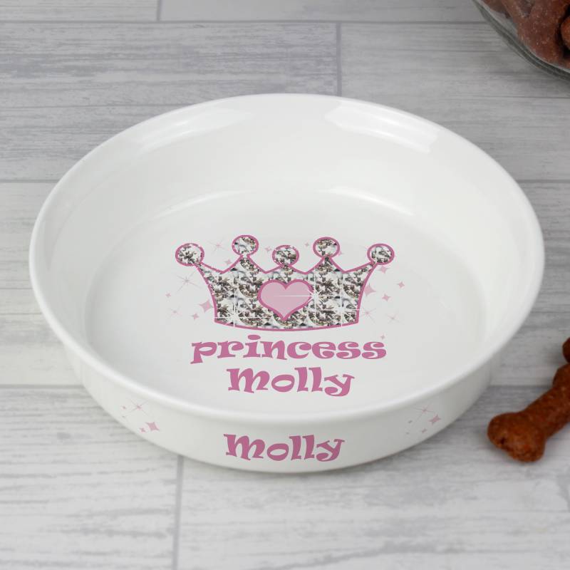 Personalised Bling Princess Pet Bowl