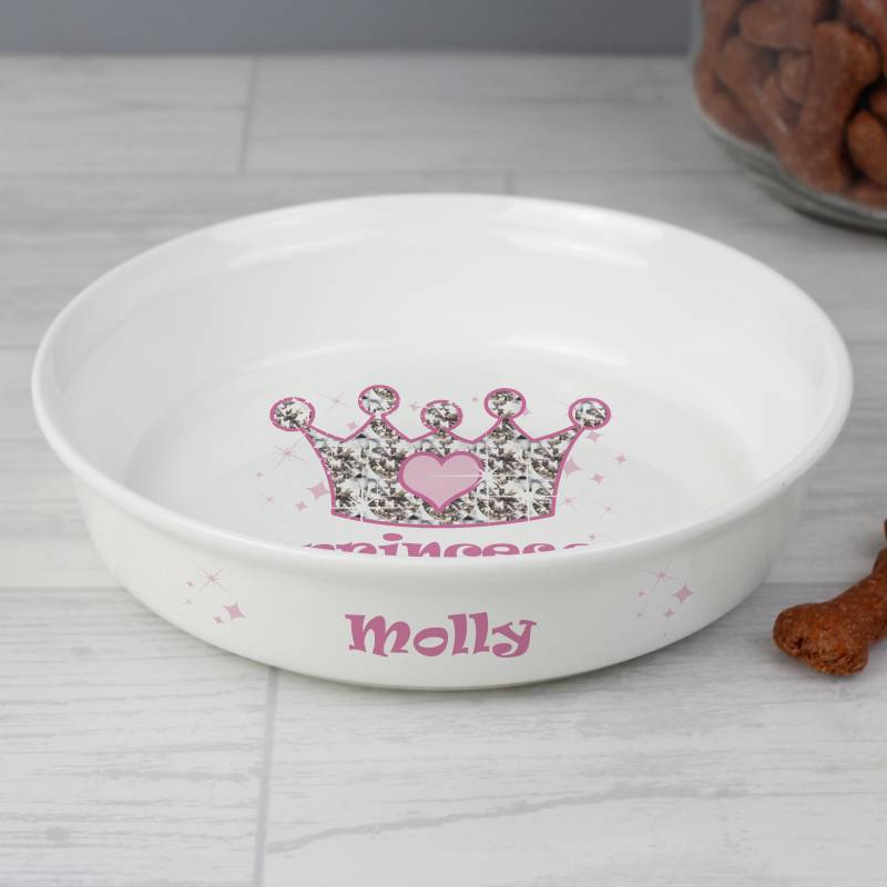 Personalised Bling Princess Pet Bowl