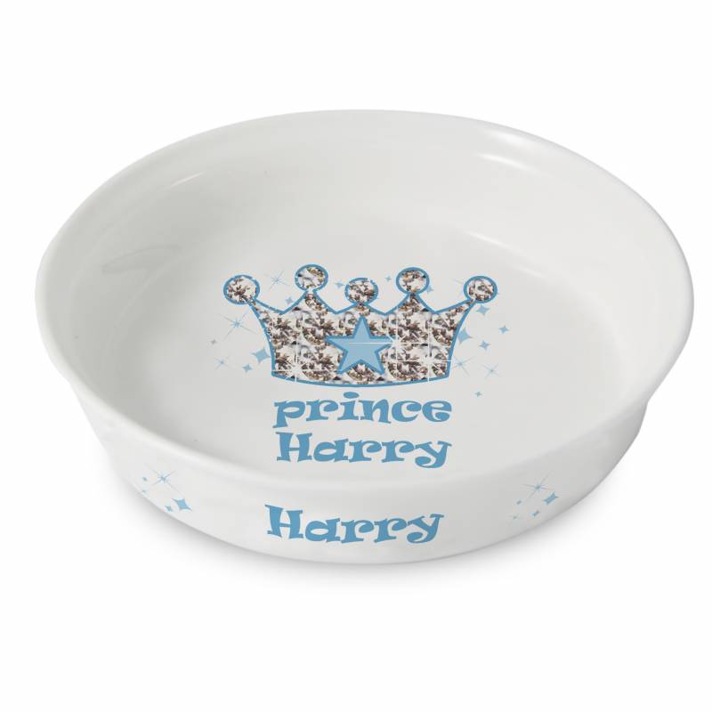 Personalised Bling Prince Pet Bowl