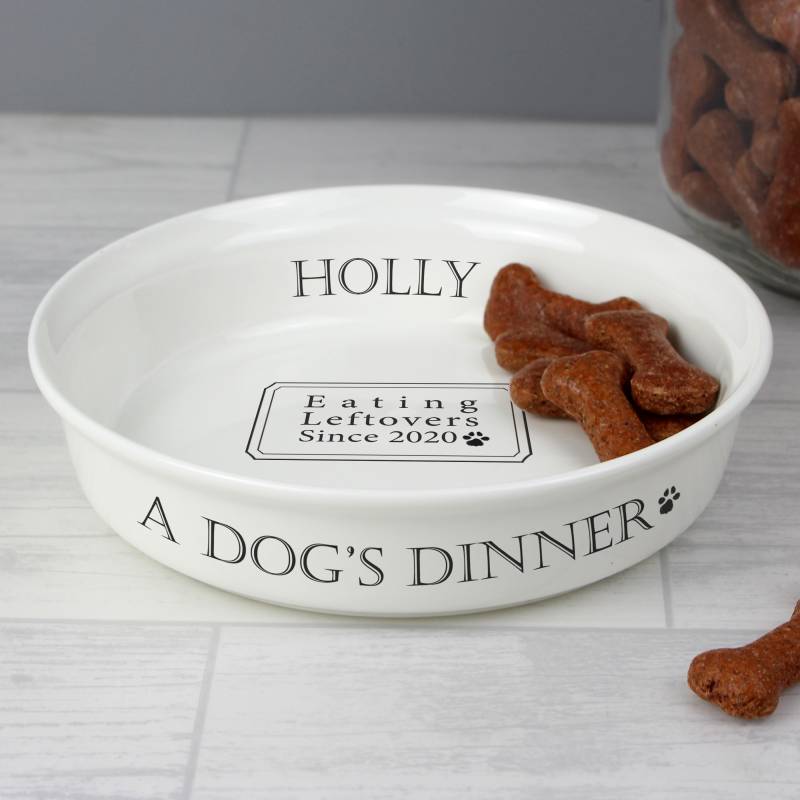 Personalised A Dogs Dinner Dog Bowl