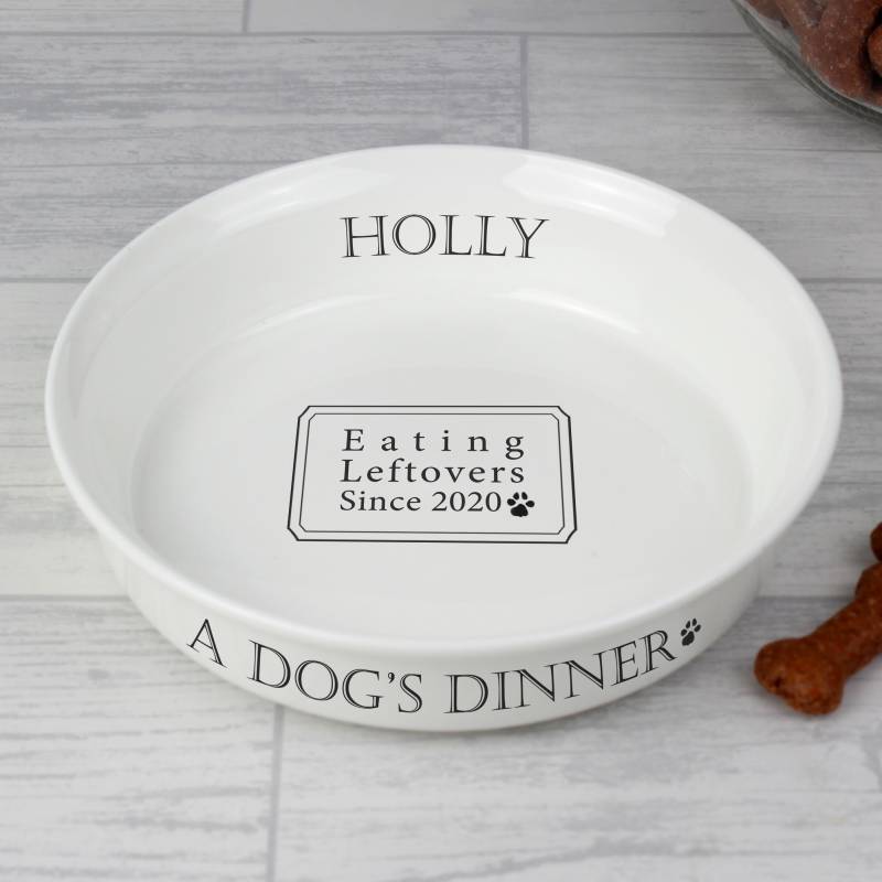 Personalised A Dogs Dinner Dog Bowl