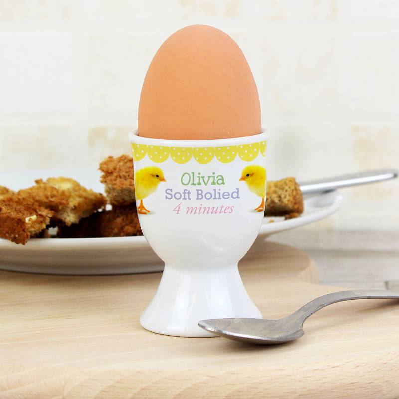 Personalised Fluffy Chick Egg Cup