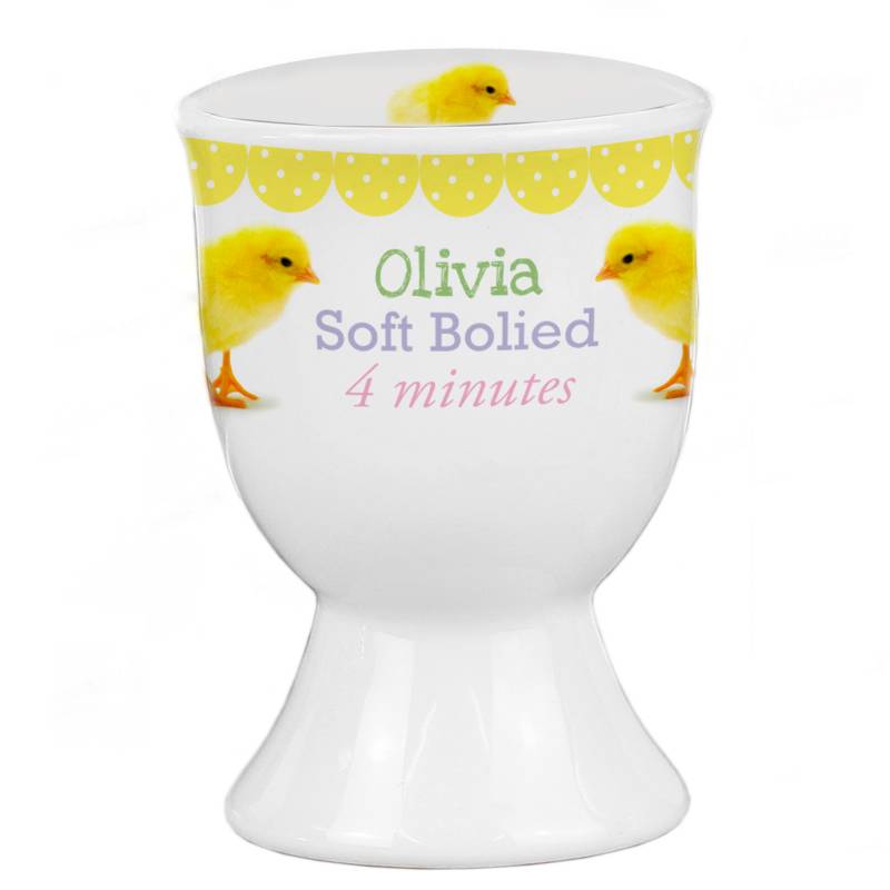 Personalised Fluffy Chick Egg Cup