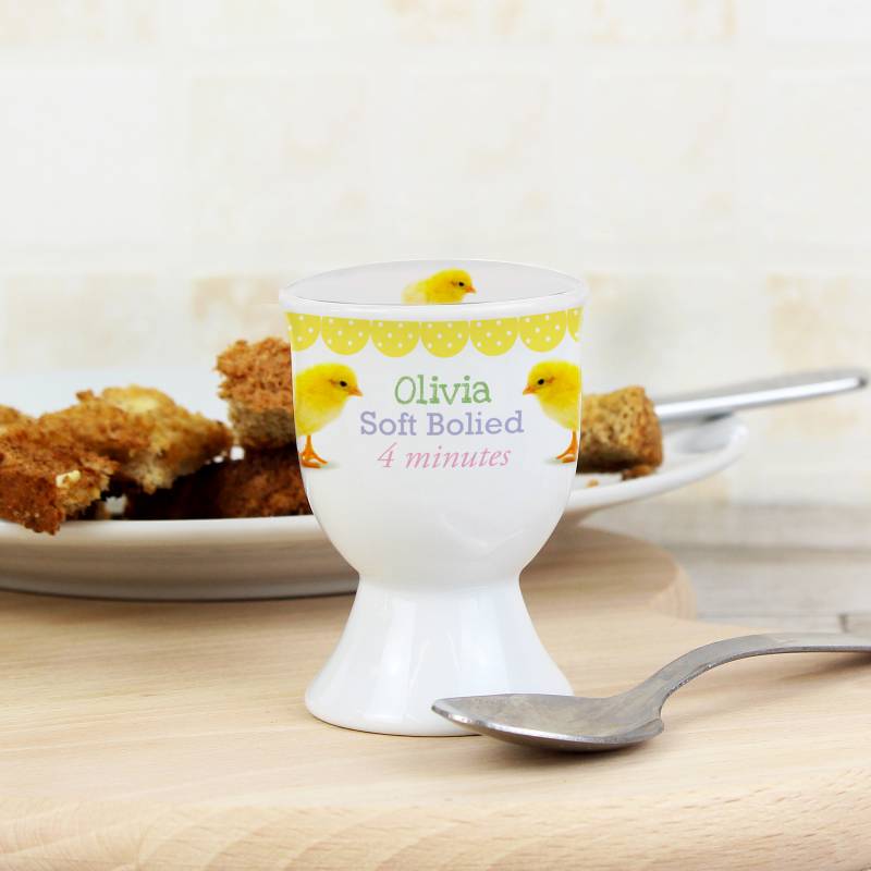 Personalised Fluffy Chick Egg Cup