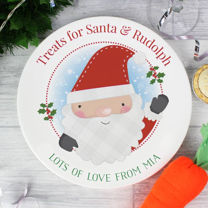 Personalised Santa Claus Mince Pie Plate