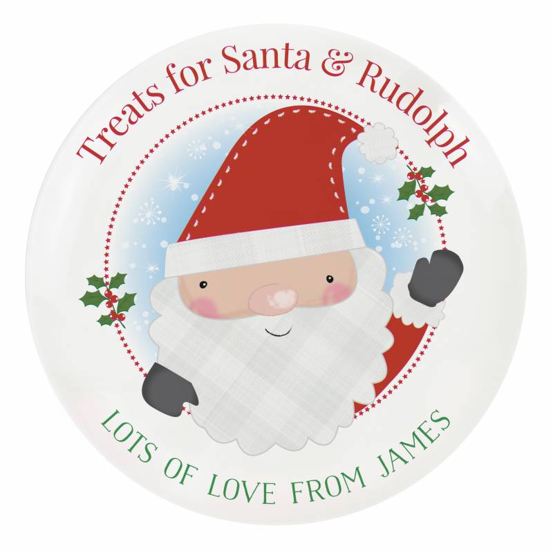 Personalised Santa Claus Mince Pie Plate