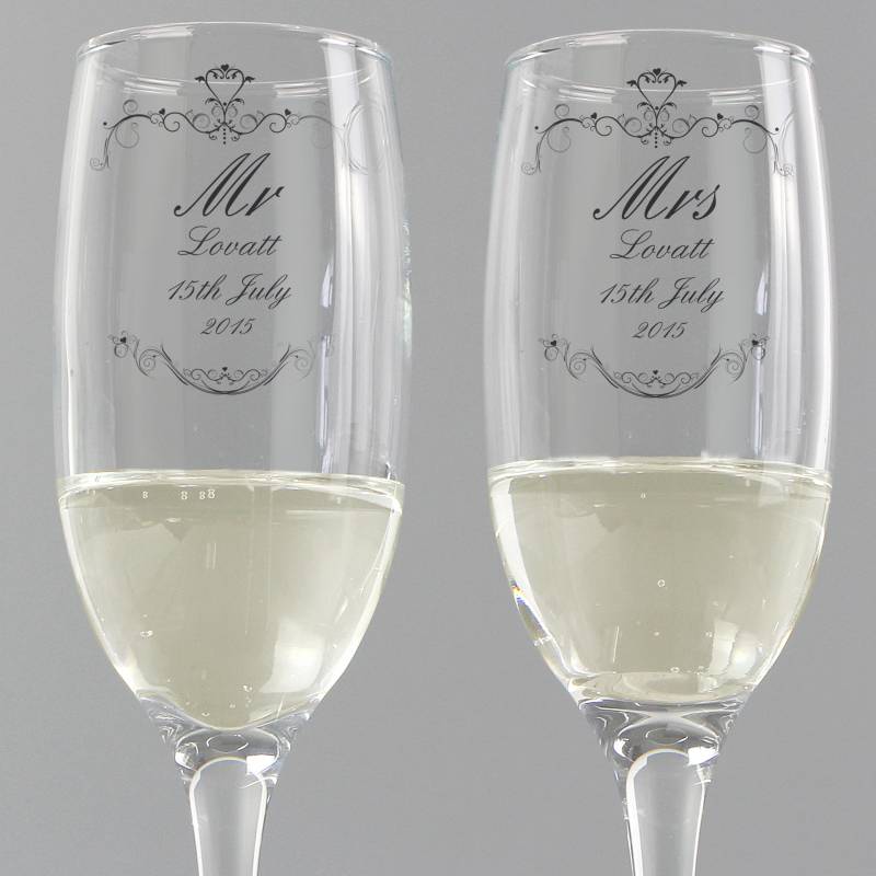 Personalised Couples Flutes