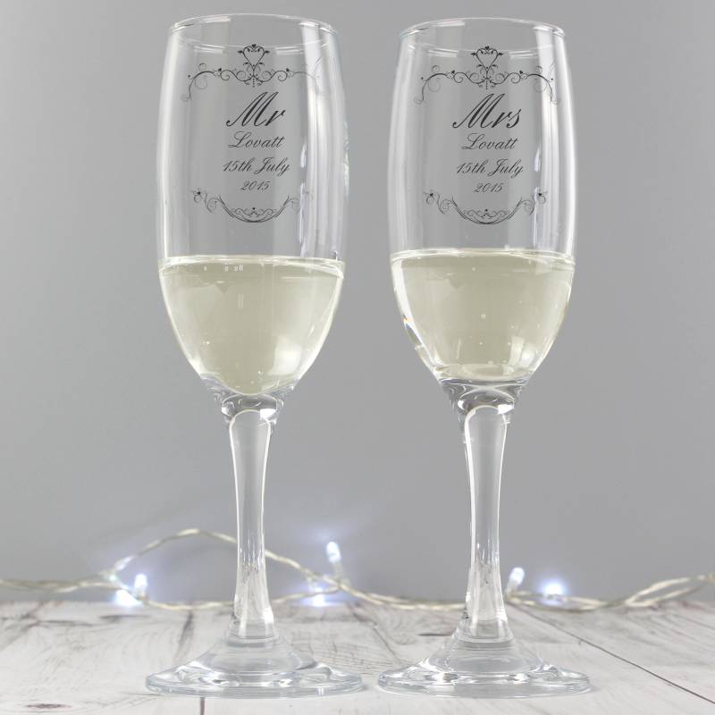 Personalised Couples Flutes
