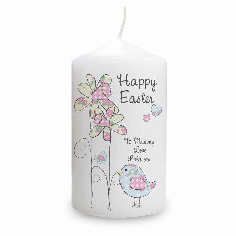 Personalised Daffodil Chick Easter Candle