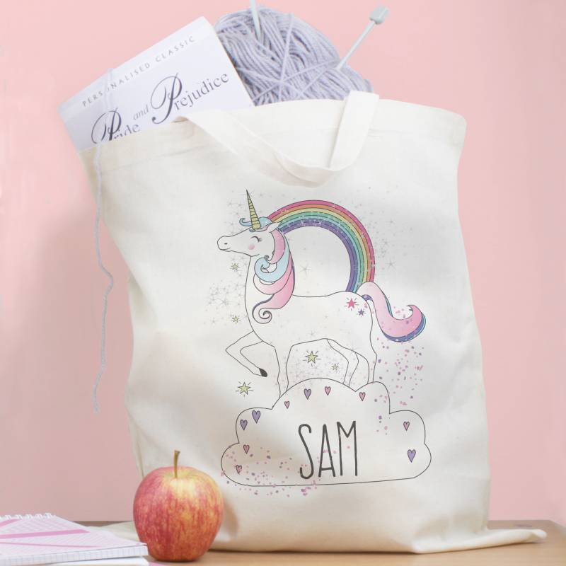 Personalised Unicorn Cotton Bag