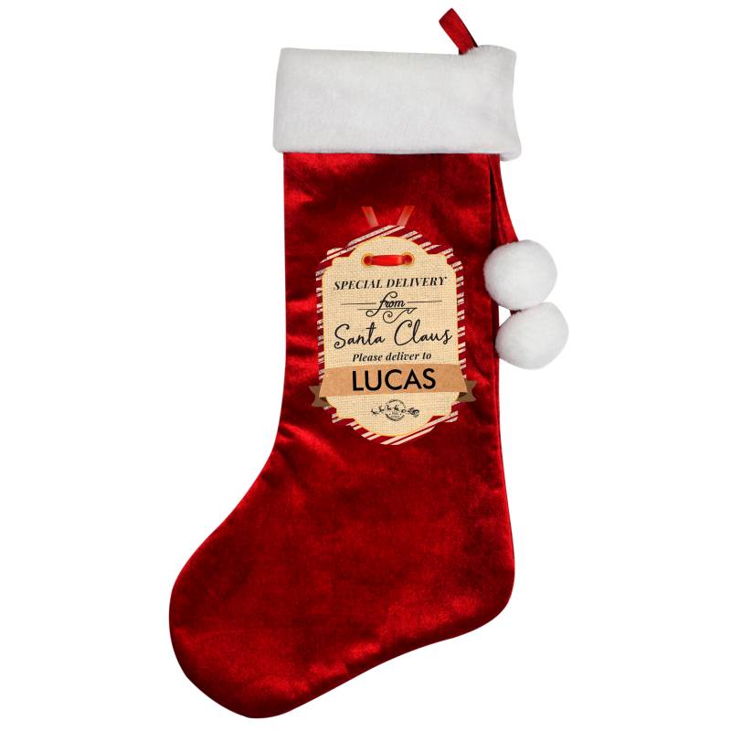 Personalised Special Delivery Luxury Stocking