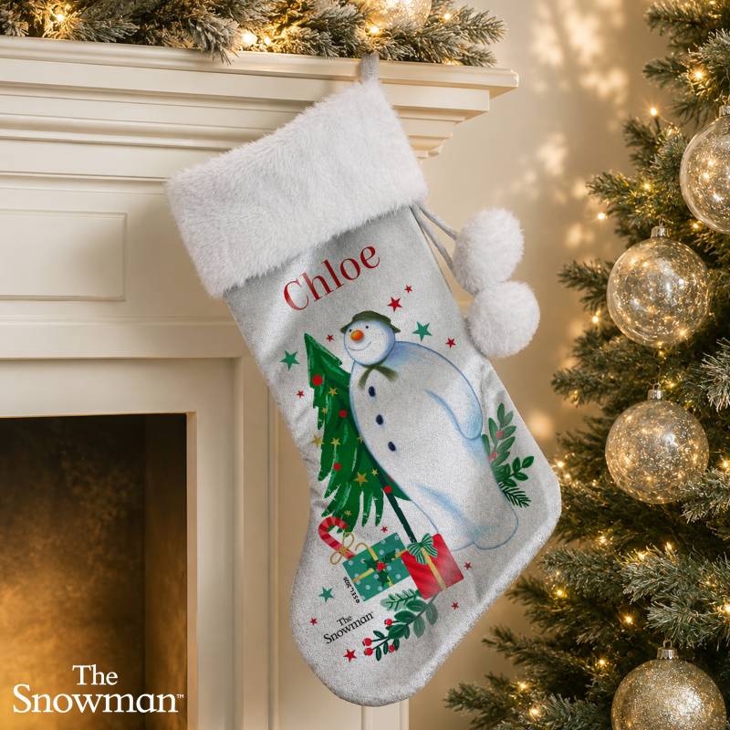 Personalised The Snowman Christmas Wishes Stocking