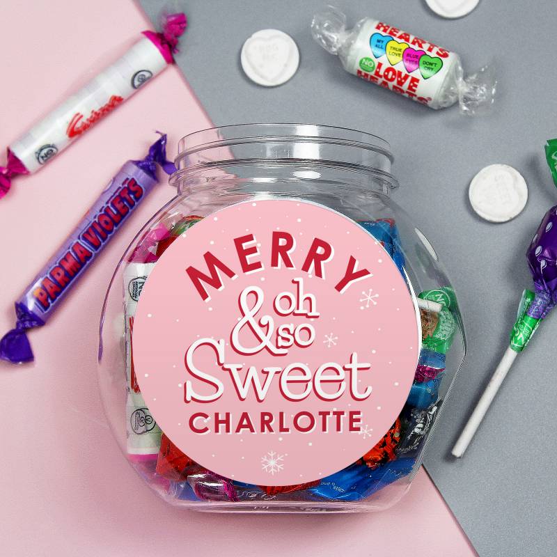 Personalised Merry & Oh So Sweet Jar