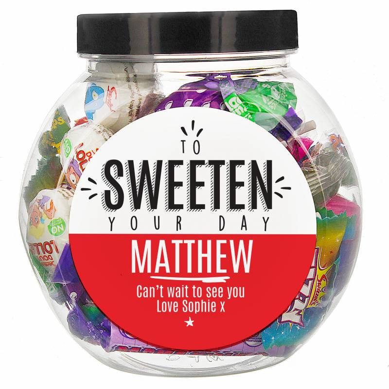 Personalised To Sweeten Your Day Sweet Jar