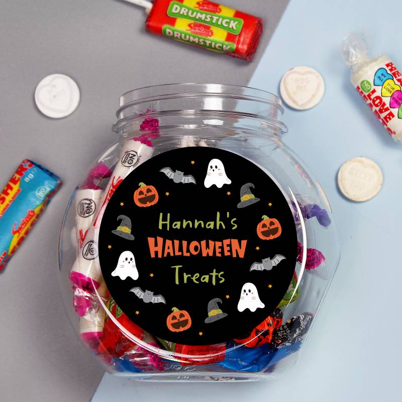 Personalised Halloween Icons Sweet Jar