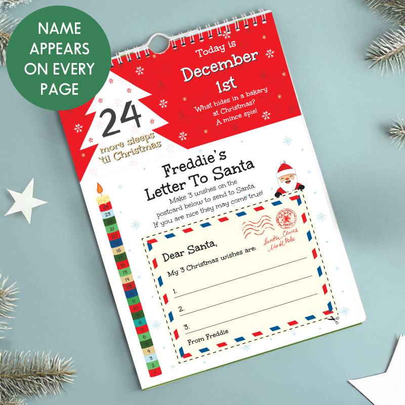 Personalised 24 Sleeps Christmas Activity Advent Calendar Personalised 24 Sleeps Christmas Activity Advent Calendar