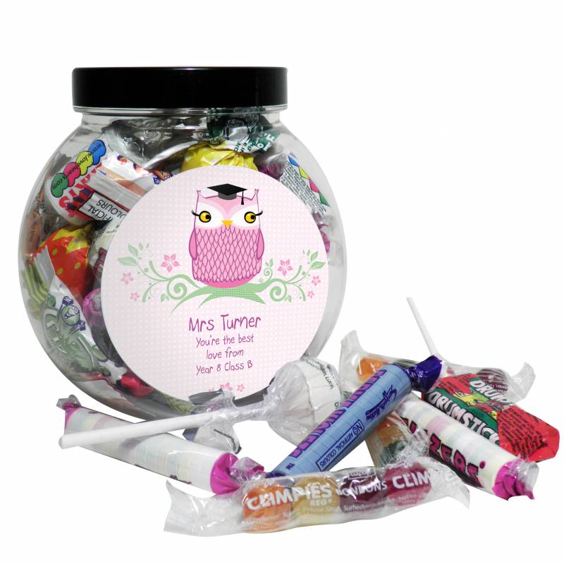 Personalised Mrs Teacher Sweet Jar