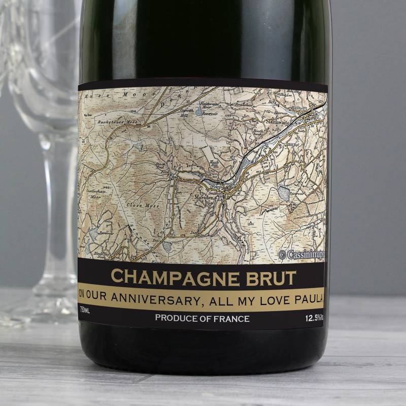 Personalised 1896 - 1904 Revised New Map Champagne