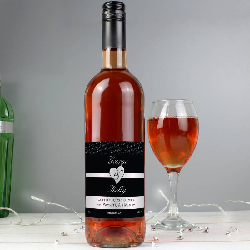 Couples Heart Rose Wine