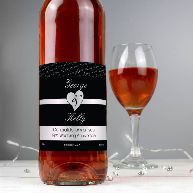 Couples Heart Rose Wine