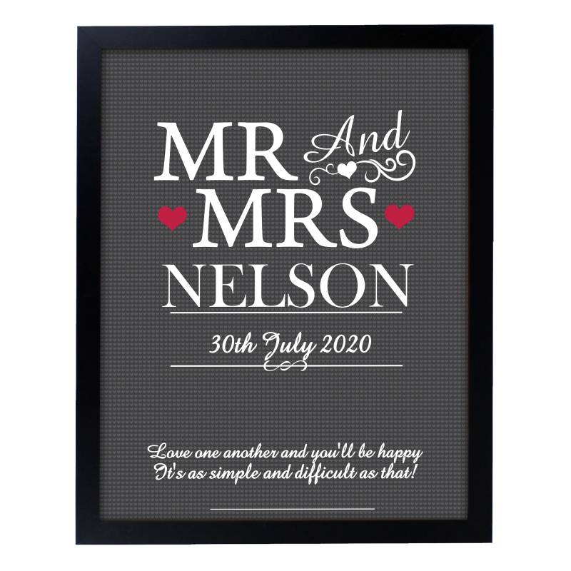 Personalised Mr & Mrs Framed Print