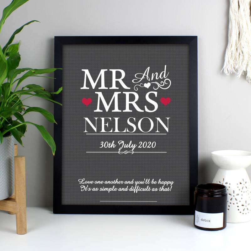 Personalised Mr & Mrs Framed Print