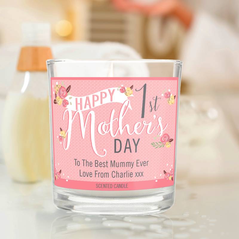 Personalised 1st Mothers Day Scented Candle