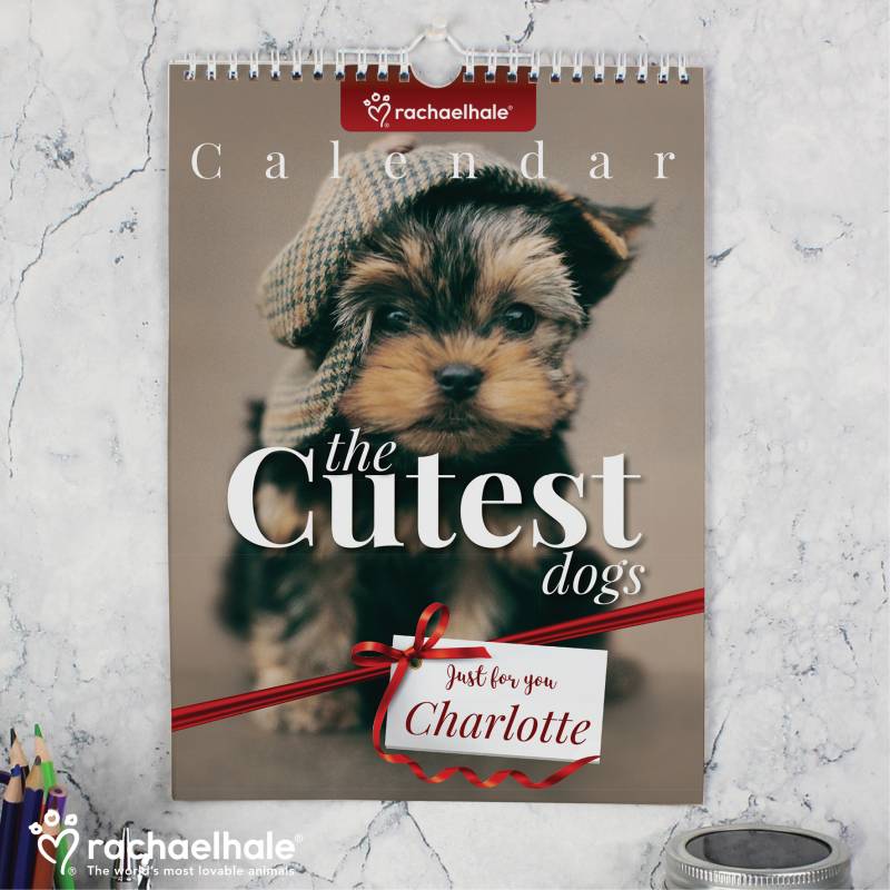 Personalised Rachael Hale 'The Cutest Dogs' A4 Wall Calendar