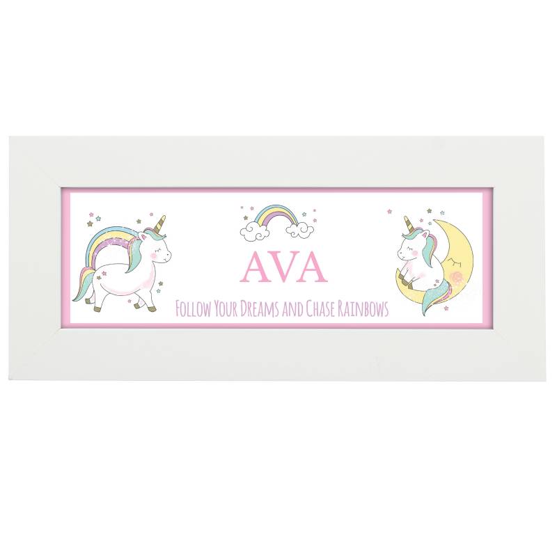 Personalised Baby Unicorn Name Frame
