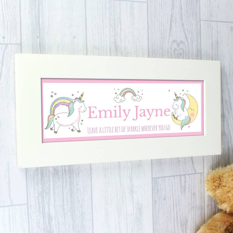 Personalised Baby Unicorn Name Frame