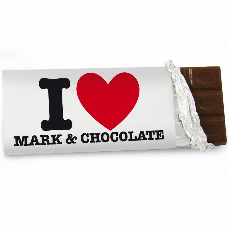Personalised I HEART Chocolate Bar